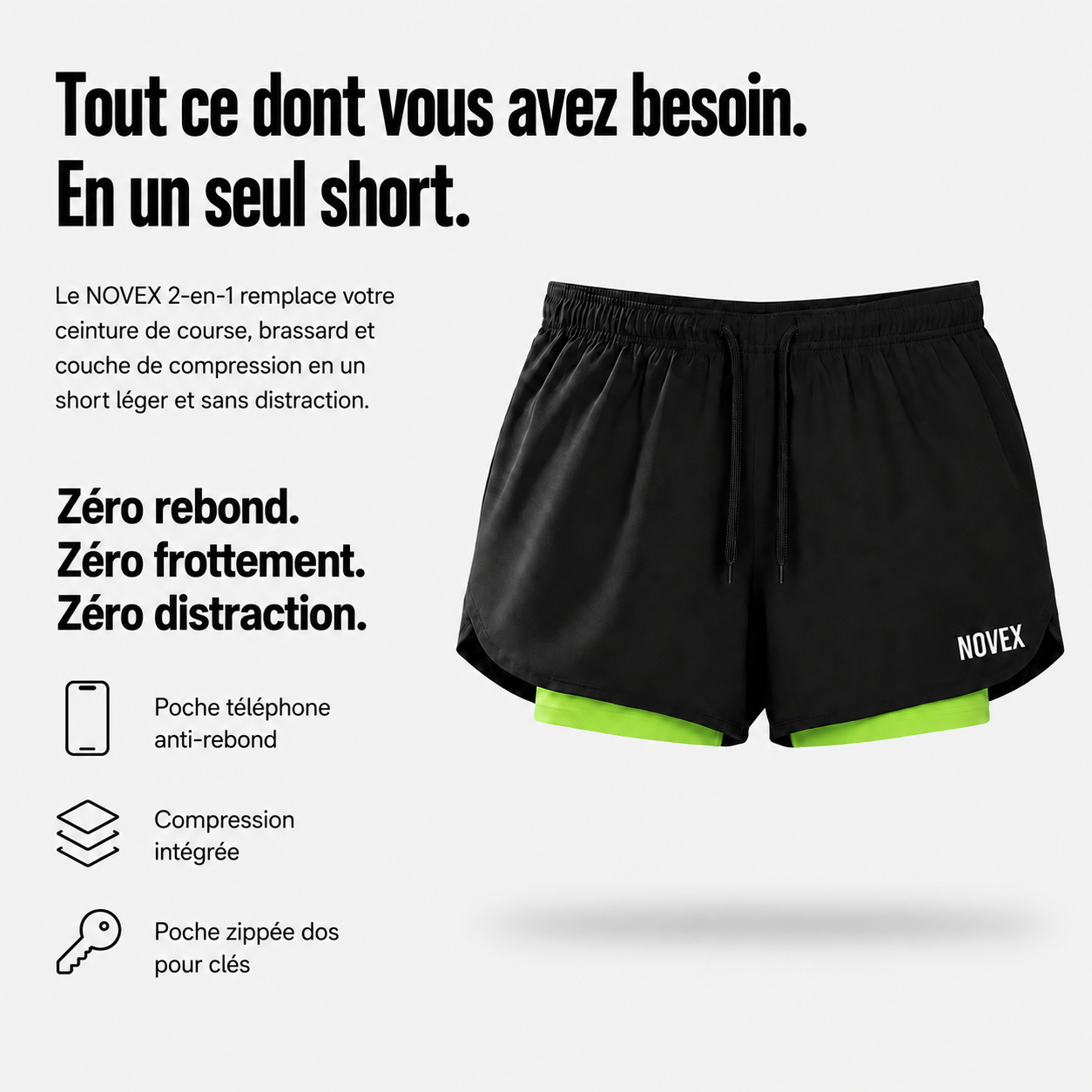 Short NOVEX 2-en-1